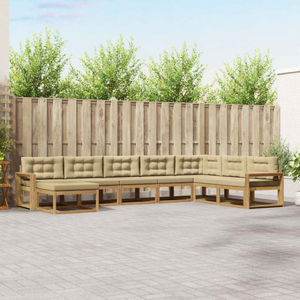 Utomhussoffset 8 pcs Vit och Beige