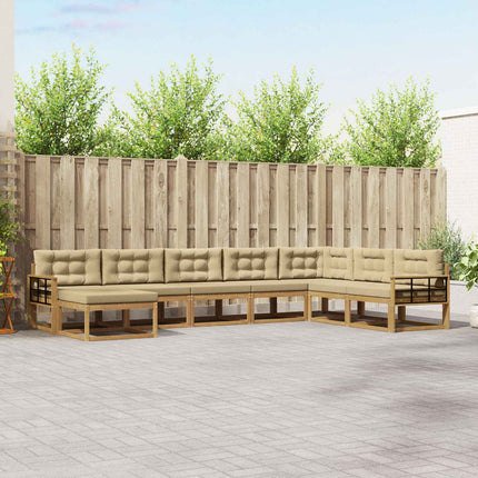 Utomhussoffset 8 pcs Vit och Beige