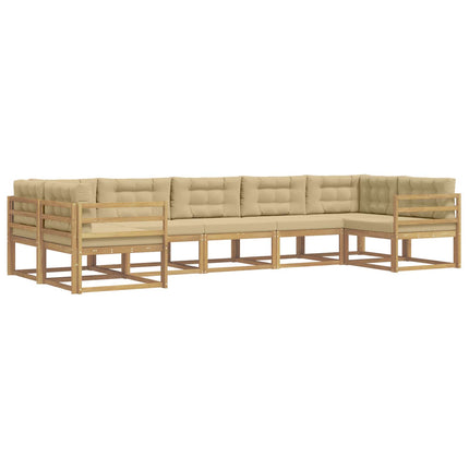 Utomhussoffset 7 st Vit och Beige