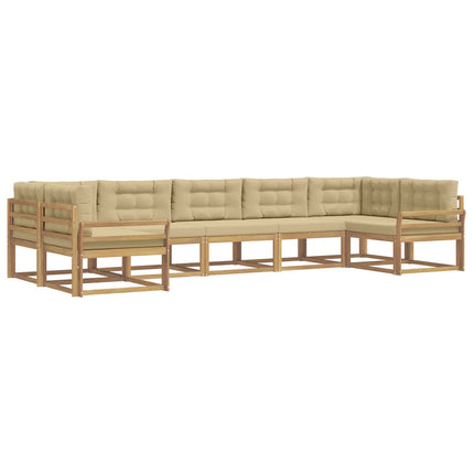 Utomhussoffset 7 st Vit och Beige