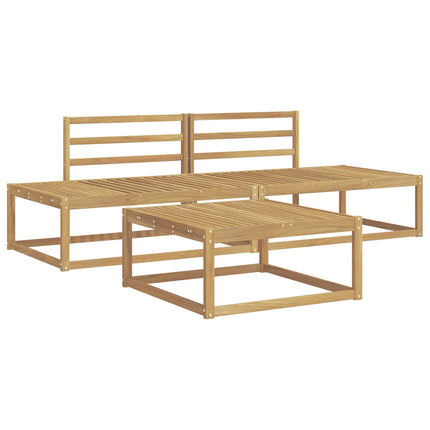Utomhussoffset Vit 79 x 79 x 37 cm Massivt Akaciaträ