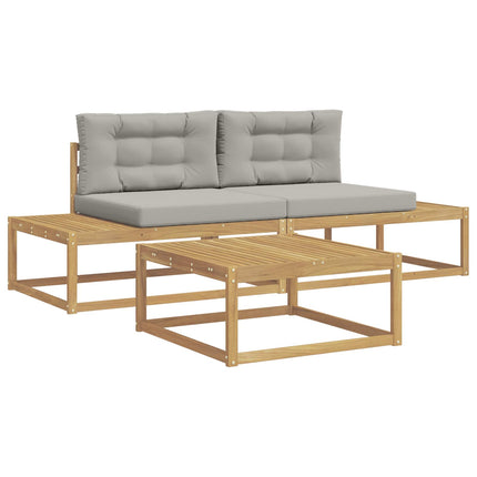 Utomhussoffset med kudde Vit 79 x 79 x 37 cm Polyester
