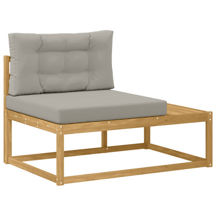 Utomhussoffset med kudde Vit 277,5 x 198,5 x 73 cm Polyester