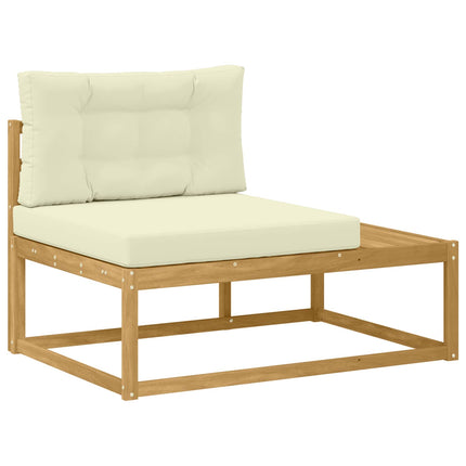 Utomhussoffset med kudde Vit 79 x 79 x 37 cm Polyester
