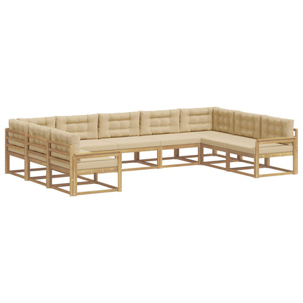 Utomhussoffset 9 st Vit och Beige
