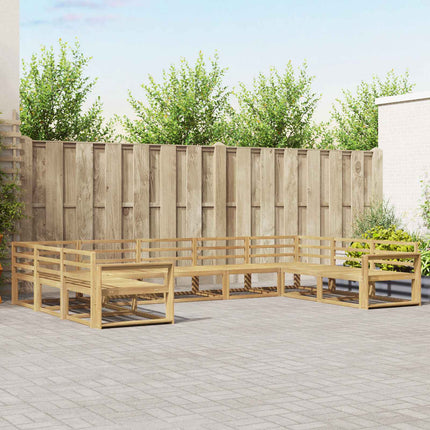 Utomhussoffset 9 pcs Vit 404 x 251,5 x 73 cm Massivt Akaciaträ