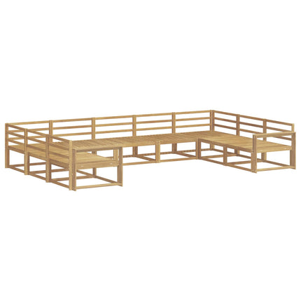 Utomhussoffset 9 pcs Vit 404 x 251,5 x 73 cm Massivt Akaciaträ