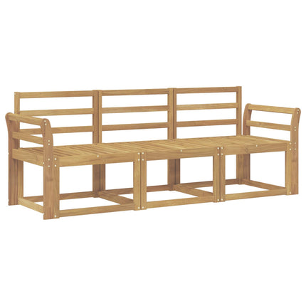 Utomhussoffset 3 pcs Vit 194 x 63 x 73 cm Massivt Akaciaträ