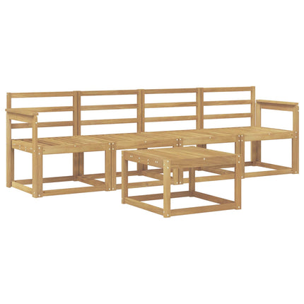 Utomhussoffset 5 pcs Vit 59 x 59 x 37 cm Massivt Akaciaträ