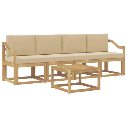 Utomhussoffset 5 st Vit och Beige