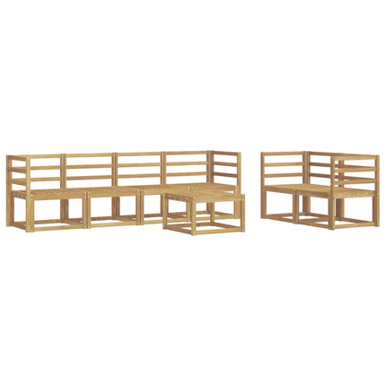 Utomhussoffset 7 pcs Vit 59 x 59 x 37 cm Massivt Akaciaträ