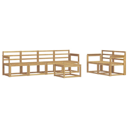Utomhussoffset 7 pcs Vit 59 x 59 x 37 cm Massivt Akaciaträ