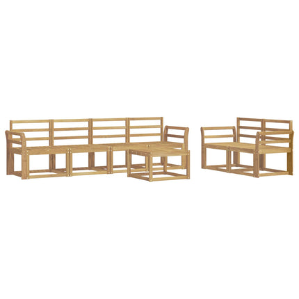 Utomhussoffset 7 pcs Vit 59 x 59 x 37 cm Massivt Akaciaträ