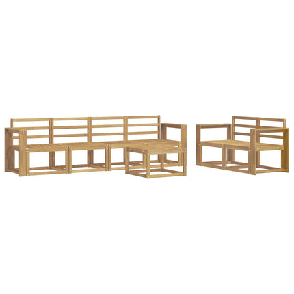 Utomhussoffset 7 pcs Vit 59 x 59 x 37 cm Massivt Akaciaträ