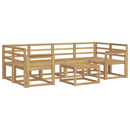 Utomhussoffset 7 pcs Vit 59 x 59 x 37 cm Massivt Akaciaträ