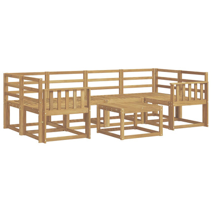 Utomhussoffset 7 pcs Vit 59 x 59 x 37 cm Massivt Akaciaträ