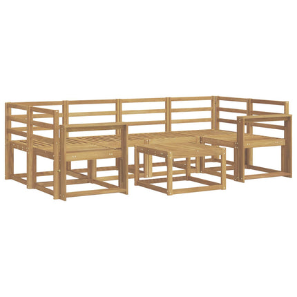 Utomhussoffset 7 pcs Vit 59 x 59 x 37 cm Massivt Akaciaträ