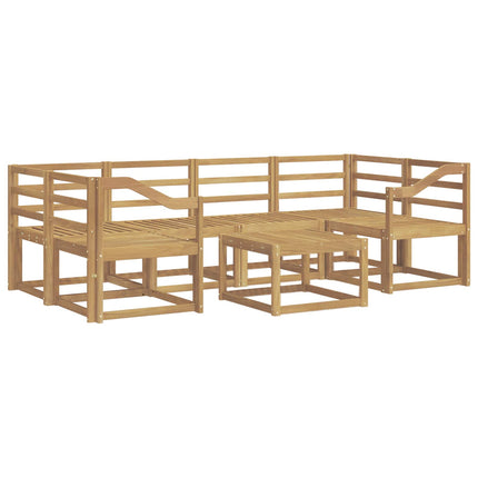 Utomhussoffset 7 pcs Vit 59 x 59 x 37 cm Massivt Akaciaträ