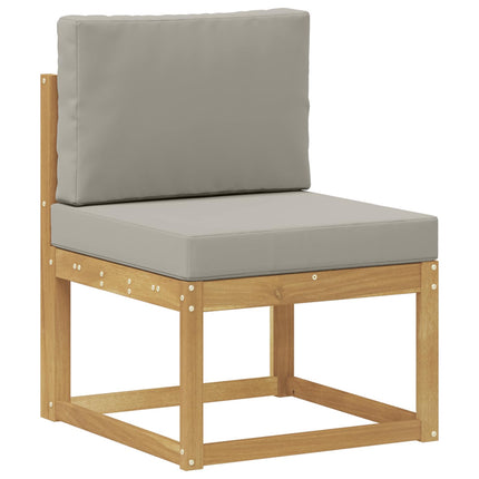 Utomhussoffset 8 pcs Vit och ljusgrå 59 x 59 x 37 cm Polyester