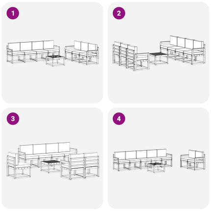 Utomhussoffset 7 pcs