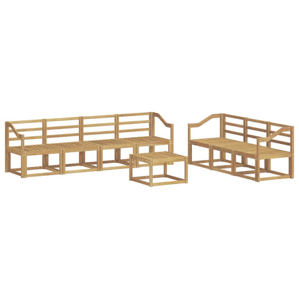 Utomhussoffset 8 pcs Vit 59 x 59 x 37 cm Massivt Akaciaträ