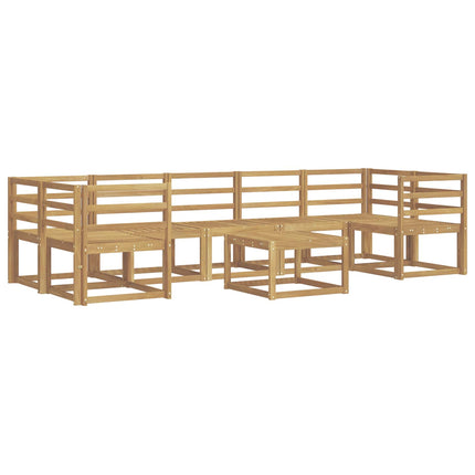 Utomhussoffset 8 pcs Vit 59 x 59 x 37 cm Massivt Akaciaträ
