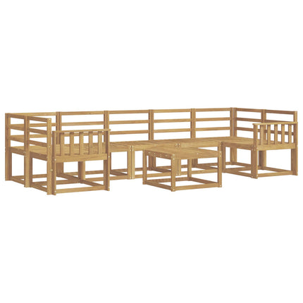 Utomhussoffset 8 pcs Vit 59 x 59 x 37 cm Massivt Akaciaträ