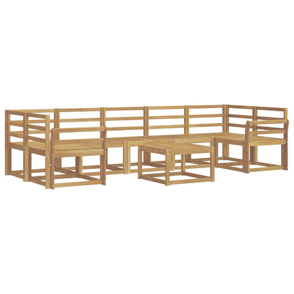 Utomhussoffset 8 pcs Vit 59 x 59 x 37 cm Massivt Akaciaträ