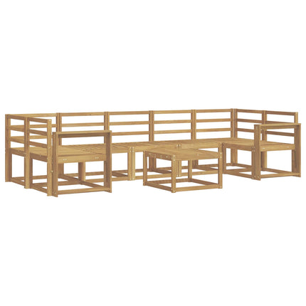 Utomhussoffset 8 pcs Vit 59 x 59 x 37 cm Massivt Akaciaträ