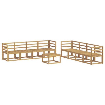 Utomhussoffset 9 pcs Vit 59 x 59 x 37 cm Massivt Akaciaträ