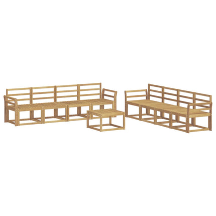 Utomhussoffset 9 pcs Vit 59 x 59 x 37 cm Massivt Akaciaträ