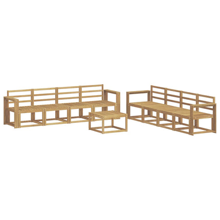 Utomhussoffset 9 pcs Vit 59 x 59 x 37 cm Massivt Akaciaträ
