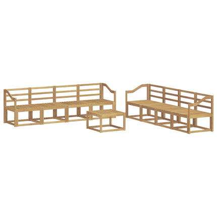 Utomhussoffset 9 pcs Vit 59 x 59 x 37 cm Massivt Akaciaträ