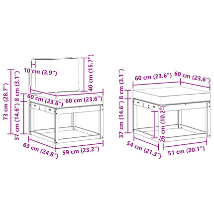 Utomhussoffset 4 pcs