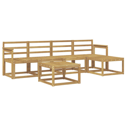 Utomhussoffset 6 pcs Vit 59 x 59 x 37 cm Massivt Akaciaträ