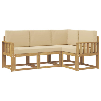 Utomhussoffset 4 st Vit och Beige
