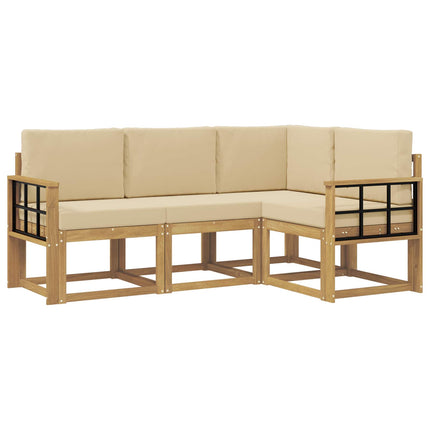 Utomhussoffset 4 st Vit och Beige
