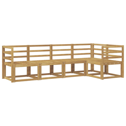Utomhussoffset 5 pcs Vit Massivt Akaciaträ