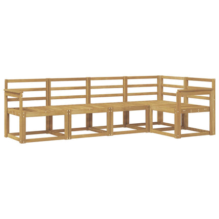 Utomhussoffset 5 pcs Vit Massivt Akaciaträ