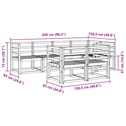 Utomhussoffset 7 pcs