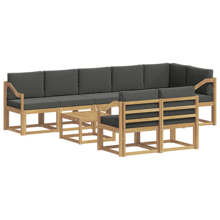 Utomhussoffset 9 st Vit och antracit Polyester