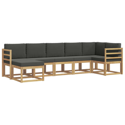 Utomhussoffset 7 st Vit och antracit Polyester
