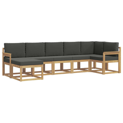 Utomhussoffset 7 st Vit och antracit Polyester