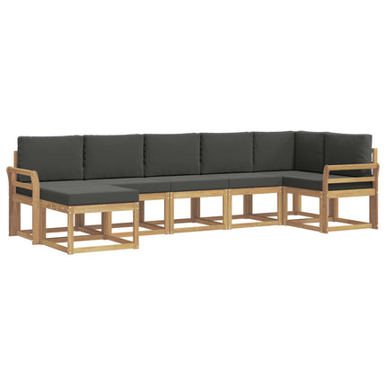 Utomhussoffset 7 st Vit och antracit Polyester