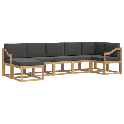 Utomhussoffset 7 st Vit och antracit Polyester