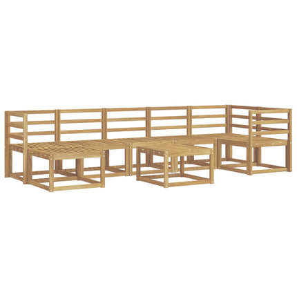 Utomhussoffset 8 pcs Vit Massivt Akaciaträ