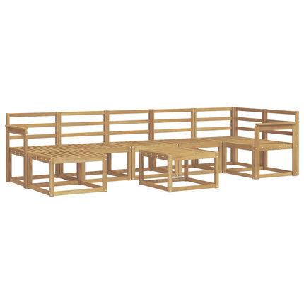 Utomhussoffset 8 pcs Vit Massivt Akaciaträ