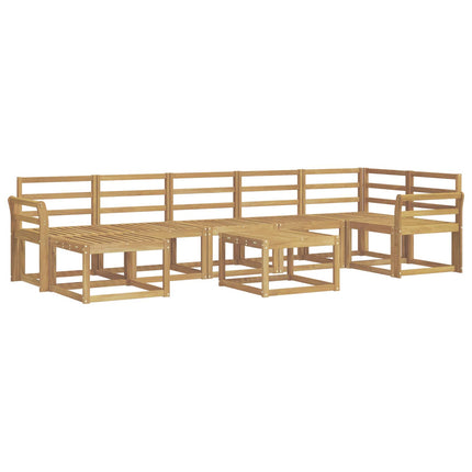 Utomhussoffset 8 pcs Vit Massivt Akaciaträ