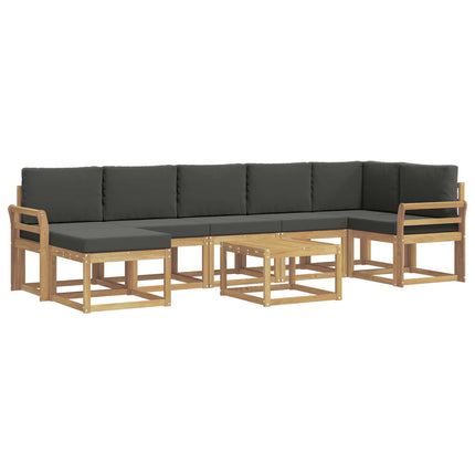 Utomhussoffset 8 st Vit och antracit Polyester