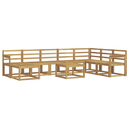 Utomhussoffset 9 pcs Vit Massivt Akaciaträ